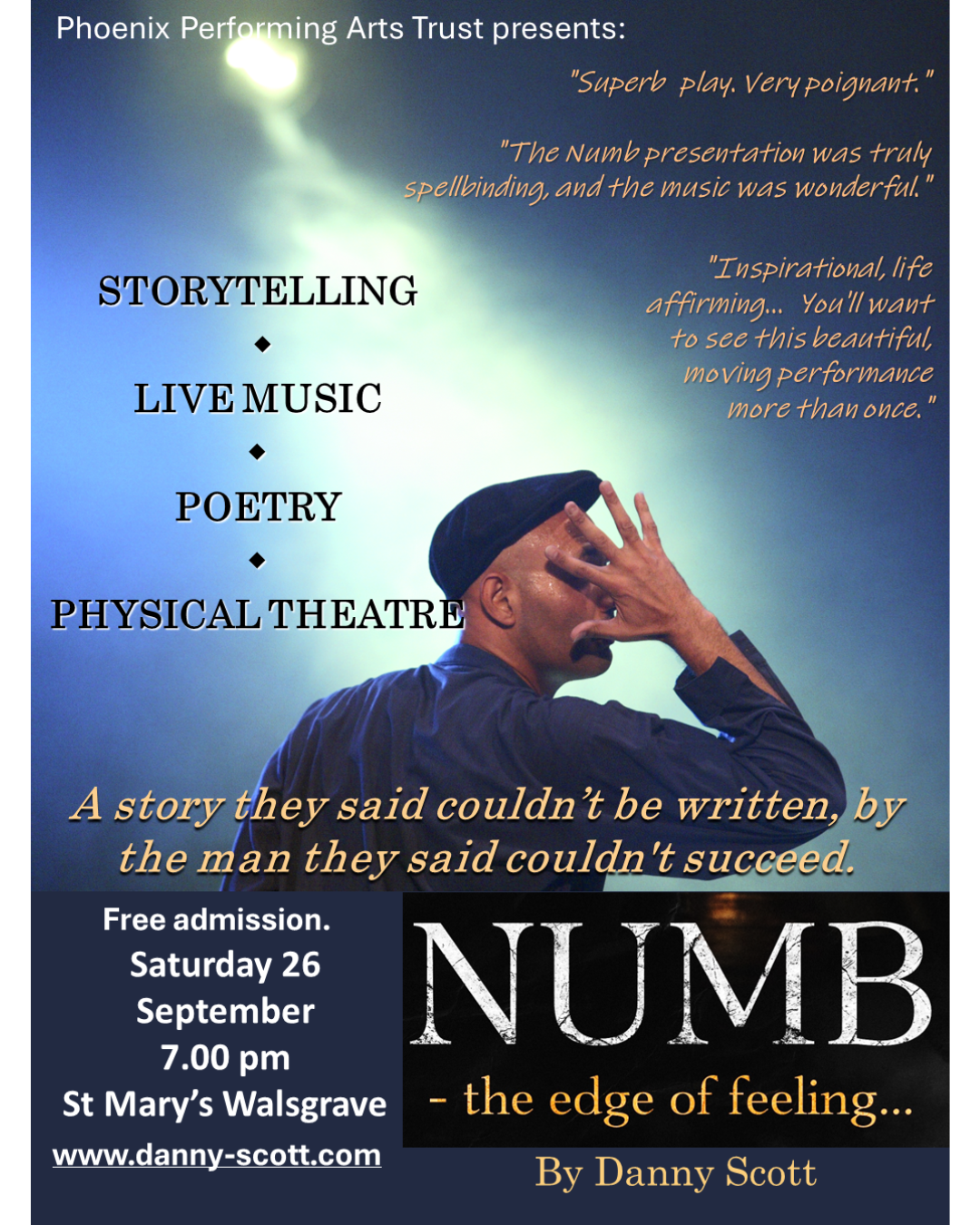 "Numb - the edge of Feeling" - Book Presentation and Performance Coventry image